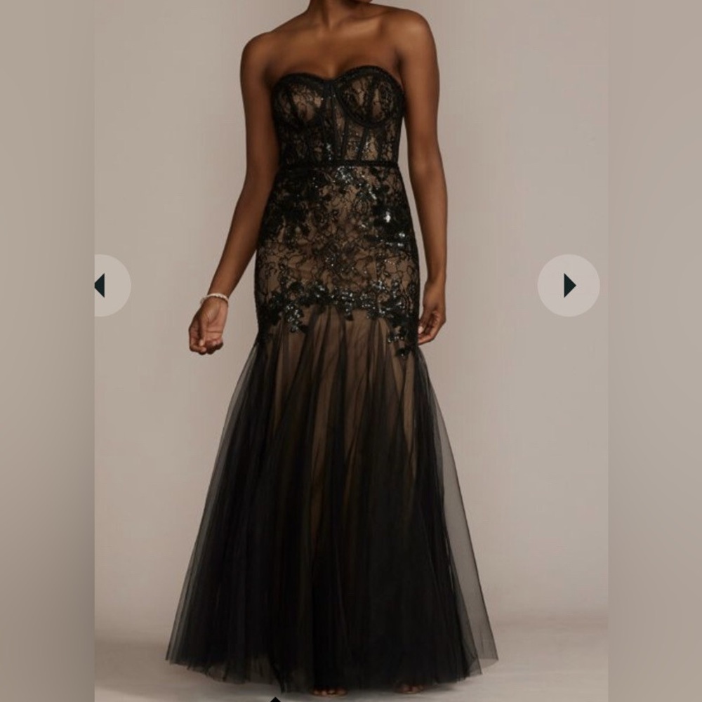 NWT Galina Signature Black Strapless Corset‎ Trumpet- 4